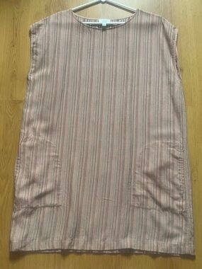 Wilfred Sleeveless Striped Tunic in Blush and Cream
